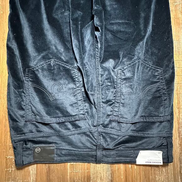 AG JEANS ALEXXIS BOOT WOMEN’S‎ 31 BLACK VELVET HIGH RISE BOOTCUT NWT - Picture 9 of 9